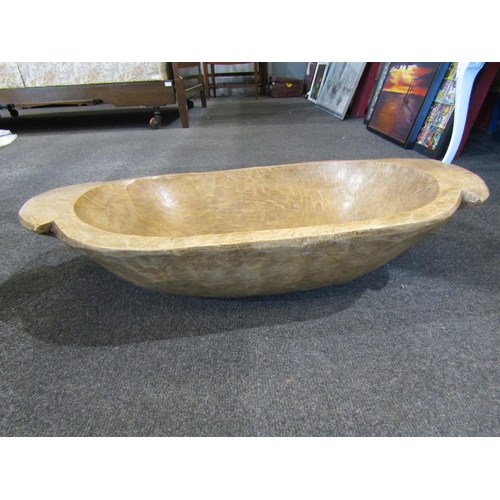 1101 - A large adz hewn dough trough, 71cm long x 45cm wide