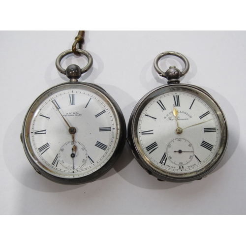 1228 - A group of silver pocket watches including an 