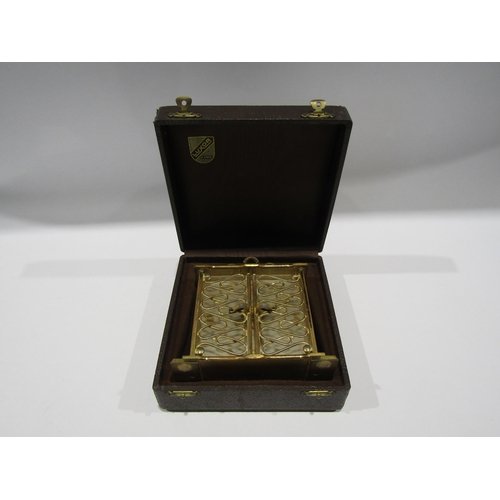 1249 - A Luxor clock with brassed finish, in original case