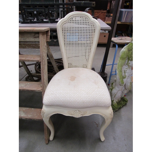 2334 - A Willis and Gambier cream painted bedroom chair, seat for cleaning