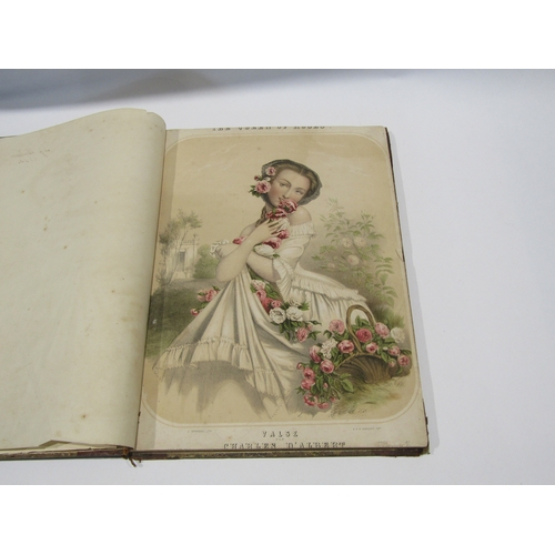 1148 - A Victorian contemporary half calf and gilt leather volume of illustrated sheet music 