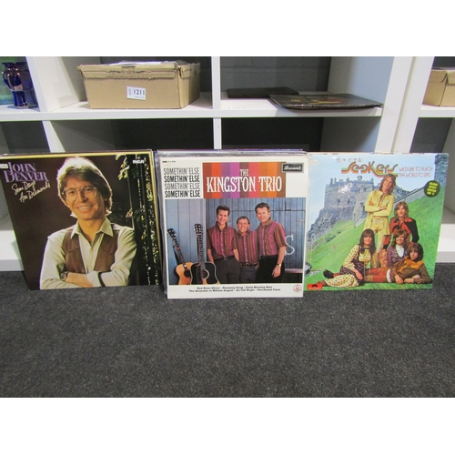 1207 - A box of records including Seekers, John Denver, Shadows, Nancy (30)