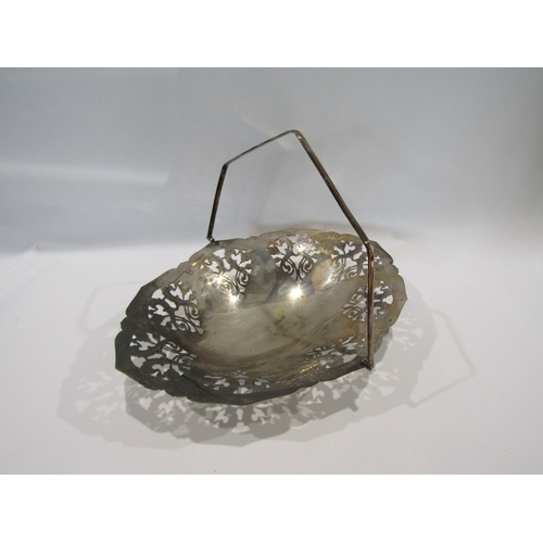 1219 - A silver plated handled dish and a lidded ornate box