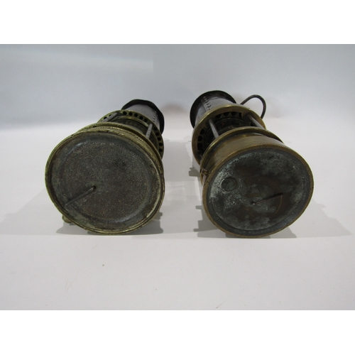 1220 - Two miners lamps, one bearing Patterson 