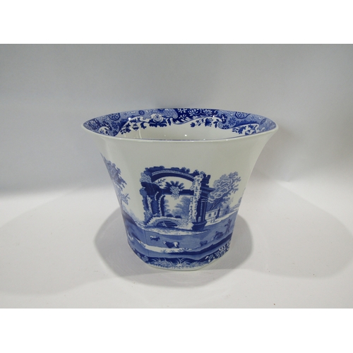 1222 - A blue and white Spode Italian jardiniere, 19cm diameter x 14cm tall