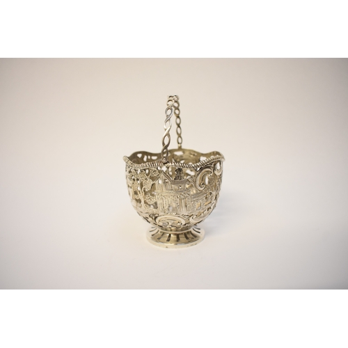 8047 - A Wakely & Wheeler highly ornate silver decorated with Farm, cattle, figure (missing glass liner), L... 