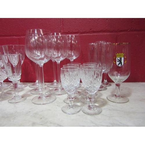 4071 - A selection of glassware including Dartington liqueur, Stuart sherry, assorted brandy, champagne, wi... 