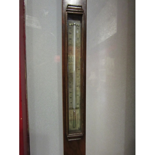 4016 - A Victorian Gargory of Birmingham stick barometer, arched pediment with ivory engraved dial, mercury... 