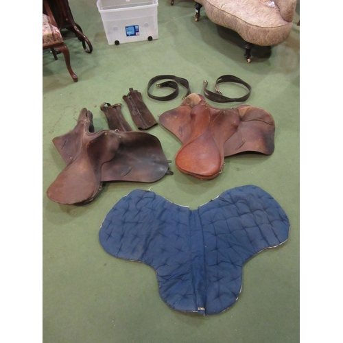 4117 - Two horse saddles and related gear