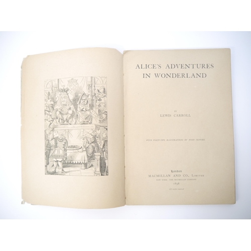 9073 - Lewis Carroll: 'Alice's Adventures in Wonderland', ill. John Tenniel, London, Macmillan, 1898, 1st M... 