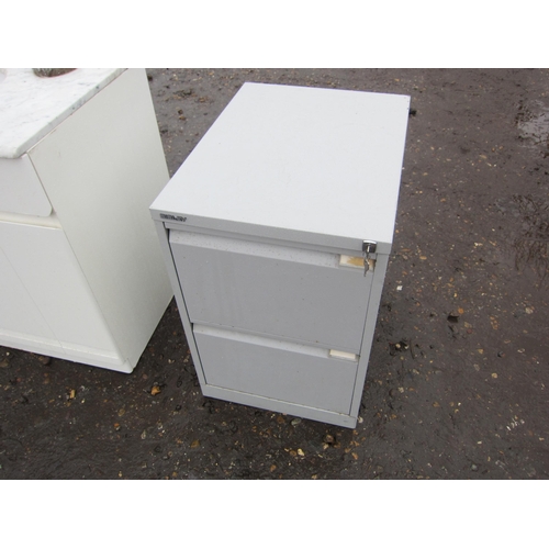 3334 - A Bisley two draw metal filing cabinet