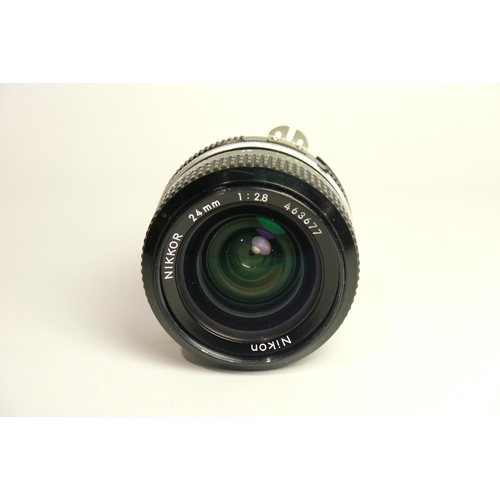 6052 - A Nikon Nikkor f2.8 24mm lens & a Chinon Multi-coated f1.7 55mm lens