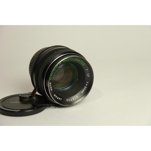 6052 - A Nikon Nikkor f2.8 24mm lens & a Chinon Multi-coated f1.7 55mm lens