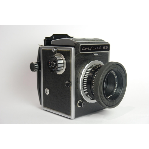 6003 - A Corfield 66 6x6 120 film camera w/ Corfield Lumax 95mm f3.5 lens