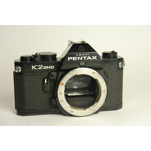 6057 - A Asahi Pentax K2 DMD 35mm SLR film camera w/ SMC Pentax 55mm f1.8 lens, Pentax Motor Drive MD and P... 