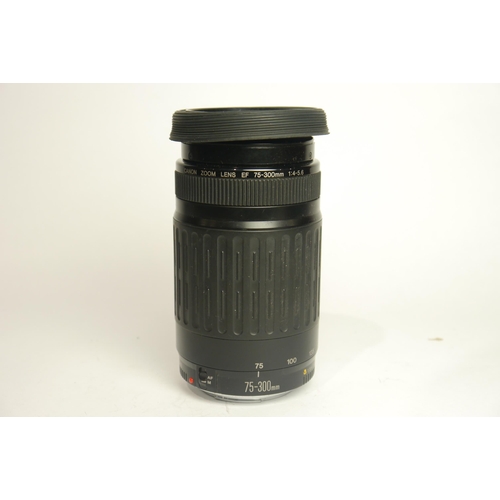 6071 - A Cased Canon EOS 1000F w/ Canon Zoom Lens EF 75-300mm F4-5.6 lens