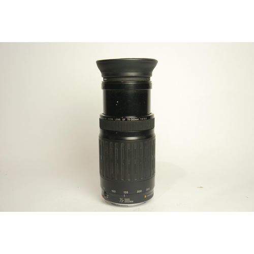 6071 - A Cased Canon EOS 1000F w/ Canon Zoom Lens EF 75-300mm F4-5.6 lens