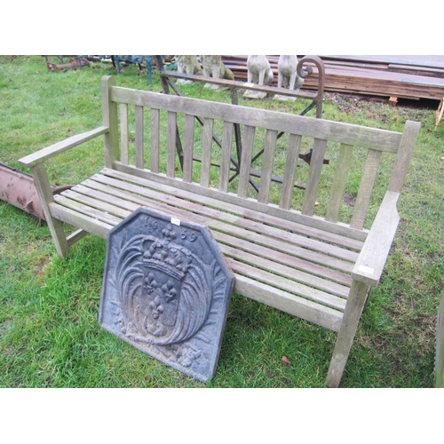 7064 - A teak garden bench, 150cm wide