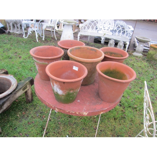 7074 - Six terracotta pots including Sankey