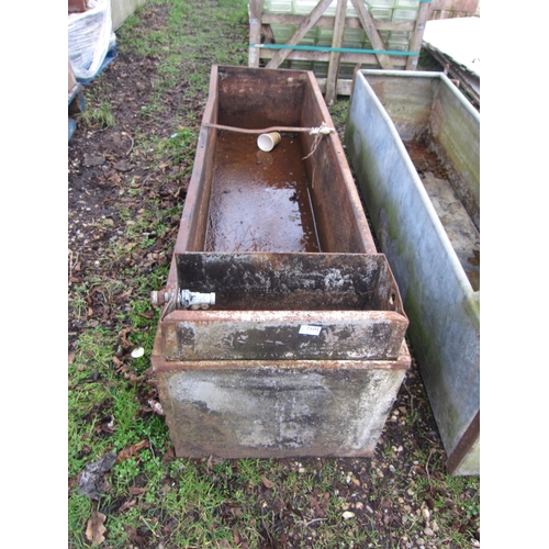 7105 - A galvanised trough, 184cm x 51cm x 36cm