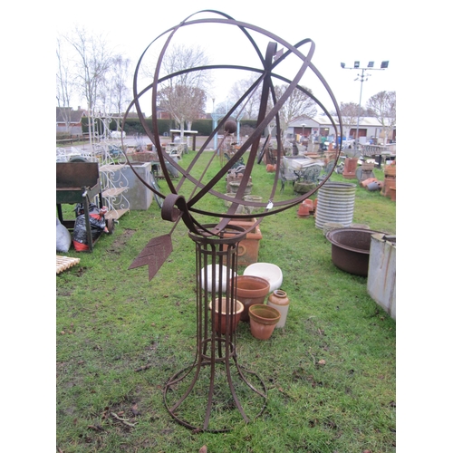 7111 - A strap metal armillary sphere