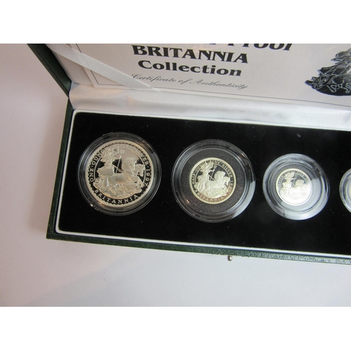 4289 - A cased 1997 Royal Mint Britannia silver proof four coin set