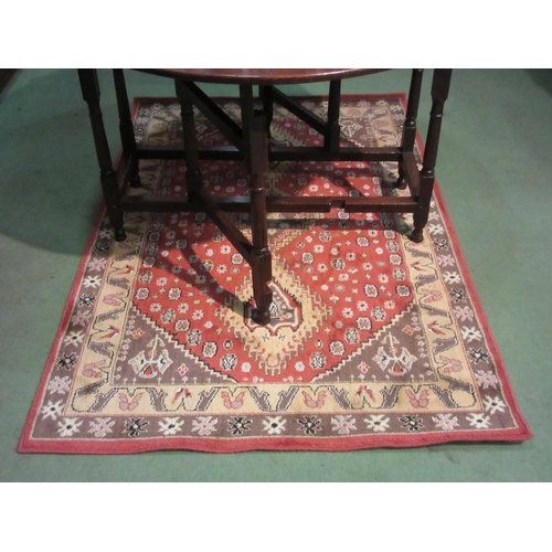 4417 - A Mondrian Collection Nourison rug, terracotta ground, multiple borders, three central guls, 178cm x... 