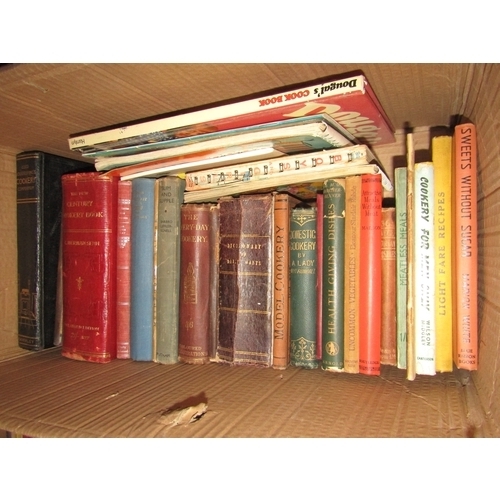 4216 - Two boxes of vintage cookery, gastronomy, drinks related books, including 