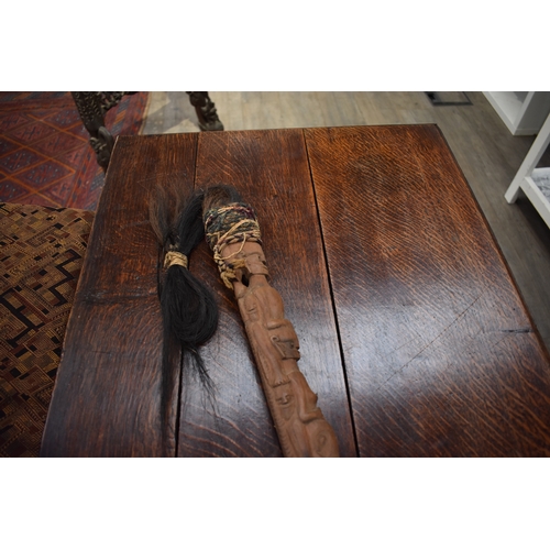 8626 - Tribal interest an early to mid 20th Century Batak magic staff of Tunggal panaluan form the male top... 