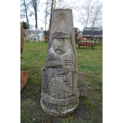 7463 - A sandstone figure of king on throne