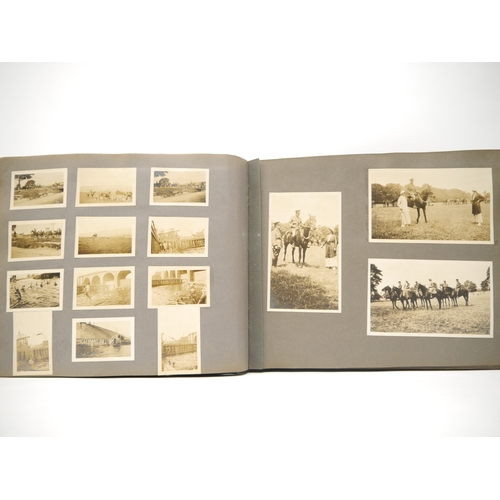 9336 - (Horses, WWI, South Notts Hussars, Sporting.) An early 20th Century photograph album containing 740+... 