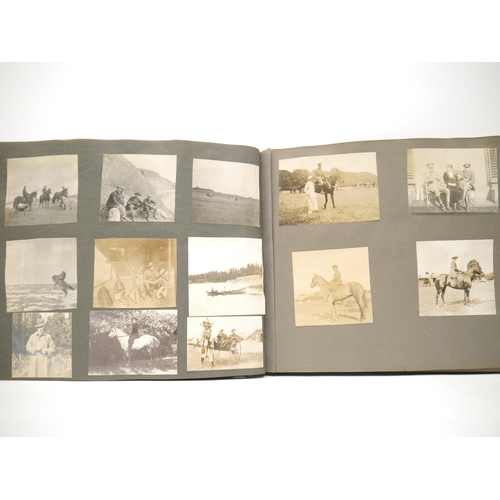 9336 - (Horses, WWI, South Notts Hussars, Sporting.) An early 20th Century photograph album containing 740+... 