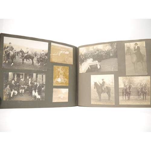 9336 - (Horses, WWI, South Notts Hussars, Sporting.) An early 20th Century photograph album containing 740+... 