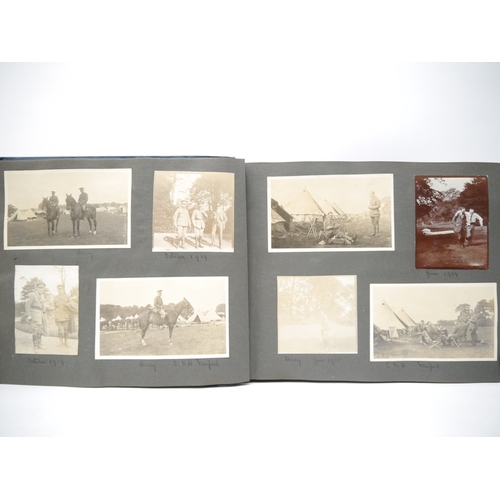 9336 - (Horses, WWI, South Notts Hussars, Sporting.) An early 20th Century photograph album containing 740+... 