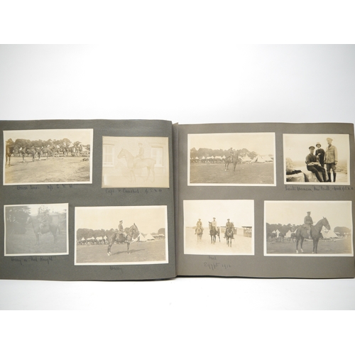 9336 - (Horses, WWI, South Notts Hussars, Sporting.) An early 20th Century photograph album containing 740+... 