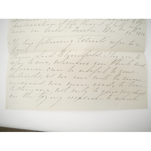 9337 - (Royal Hospital Chelsea.) A collection of Autograph Letters Signed, certified copy letters, extracts... 