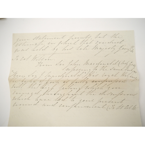 9337 - (Royal Hospital Chelsea.) A collection of Autograph Letters Signed, certified copy letters, extracts... 