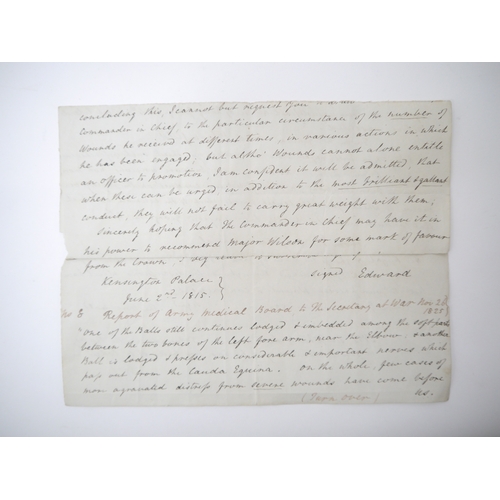 9337 - (Royal Hospital Chelsea.) A collection of Autograph Letters Signed, certified copy letters, extracts... 