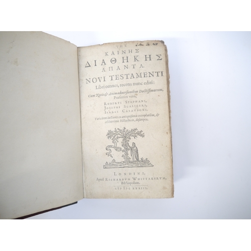 9359 - (Bible, New Testament Greek.) 'Tēs Kainēs diathēkēs apanta. = : Novi Testamenti libri omnes, rec... 