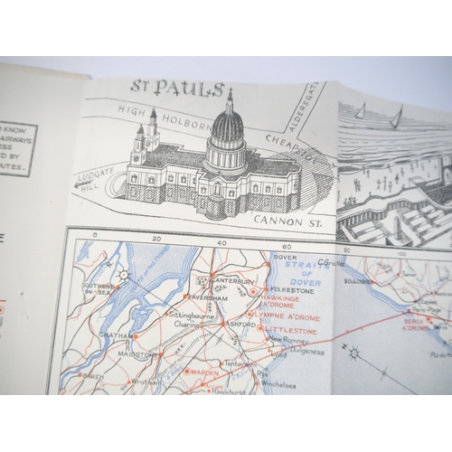 9009 - Edward Bawden (illustrated): 'Imperial Airways - Map of the European Air Routes 1934', London, print... 