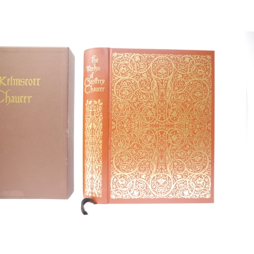 9026 - (Folio Society, Kelmscott Press.) Geoffrey Chaucer The Works, facsimile reprint of the Kelmscott Cha... 