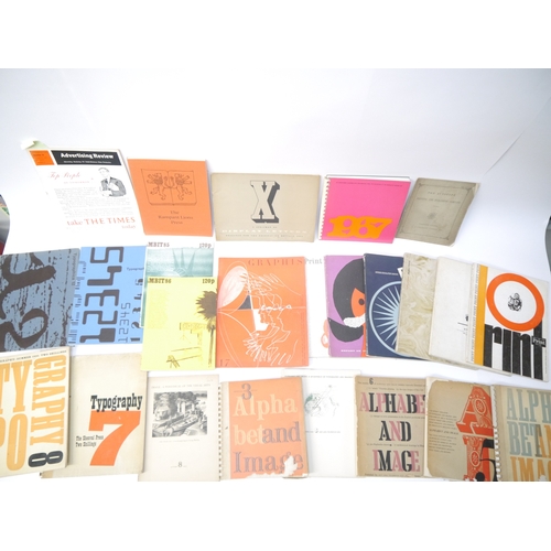 9029 - Typography, Printing, Graphic Design, a collection of magazines/publications, including 'Alphabet an... 