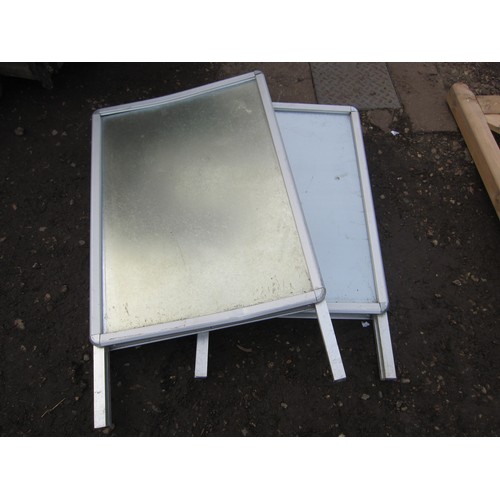 3409 - Two metal A-frame notice boards