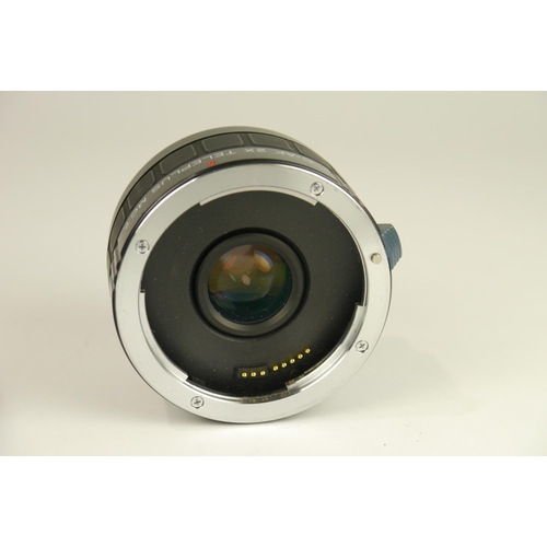 6036 - A SMC Pentax FA 28-105mm f3.5-4.5 lens & a Pentax PH-RBC 58mm lens hood  w/ A Canon MC&7 C-AF 2x tel... 