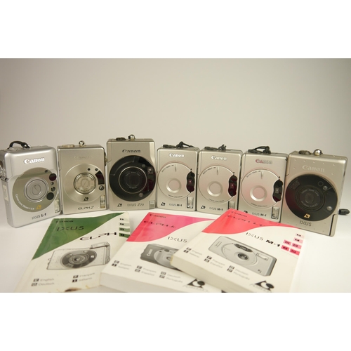 6079 - A Collection of Canon Compact 35mm Cameras (7)
Models;
ELPH 2
IXUS
IXUS M-1 (x3)
IXUS L-1