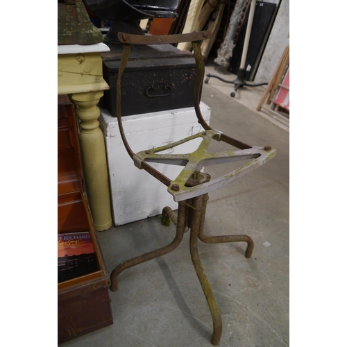 2016 - A pair of industrial metal chair frames