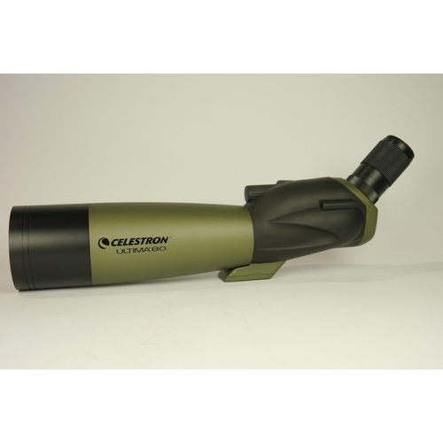 6090 - A Celestron Ultima 20-30-40x60mm Angled Refractor Spotting Scope Telescope with Multi-Coated Optics