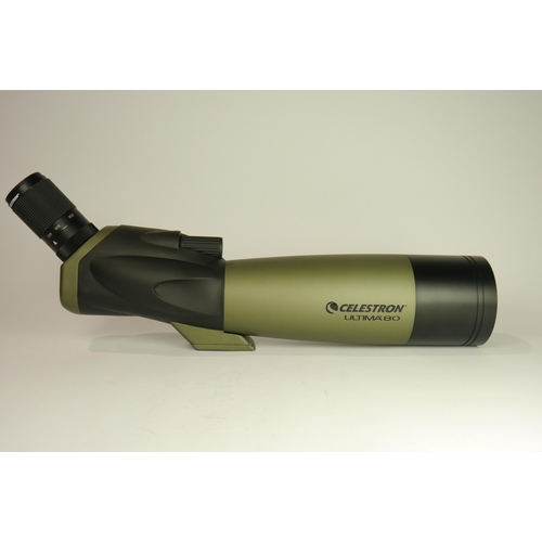 6090 - A Celestron Ultima 20-30-40x60mm Angled Refractor Spotting Scope Telescope with Multi-Coated Optics