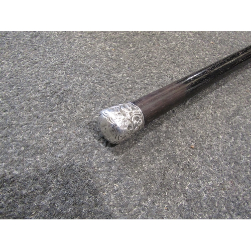 1427 - A silver-topped walking stick and a 