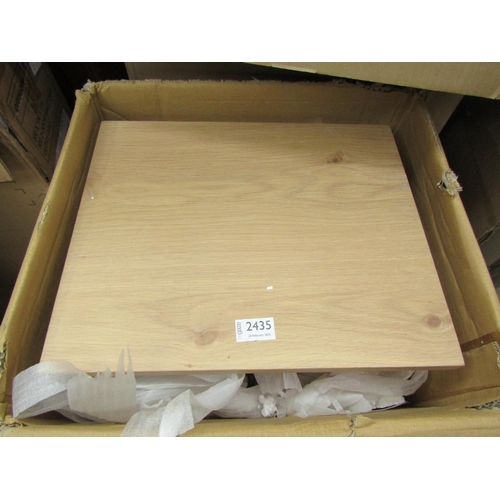 2435 - An oak side table, shop return